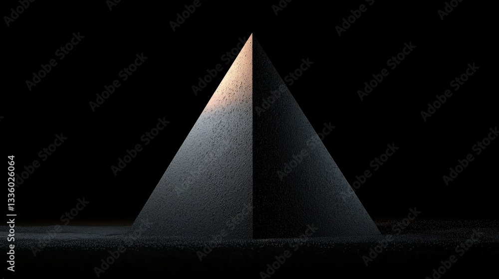 Poster a pyramid with a light source at the top.