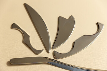 Intelligent stainless steel IASTM instruments for soft tissue massage and pain relief, the...