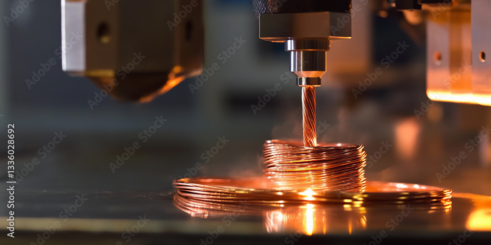 Fototapete copper production process using advanced machinery techniques generative ai