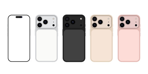 iPhone スマートフォン 背面 ベクター素材 (17)