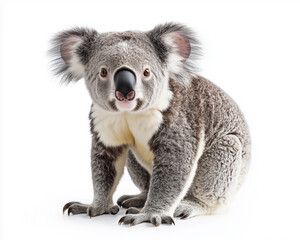 Highlighting the unique structure and colors of a koala.