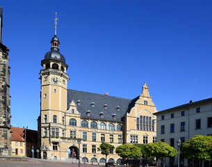 Obraz premium Historical City Hall in the Old Town of Köthen, Saxony - Anhalt