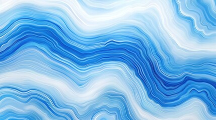 A digital illustration of a wave pattern in blue and white.
