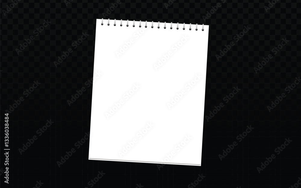 Aufkleber blank white notepad sheet vector art, a universally recognized tool for note-taking. clean vector li
