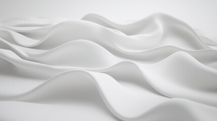 Obraz premium A white, flowing fabric with gentle curves and folds.