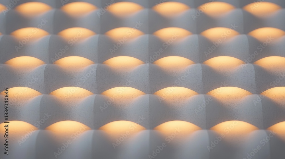 Poster a close-up view of a textured surface with a repeating pattern of light-colored, curved shapes.