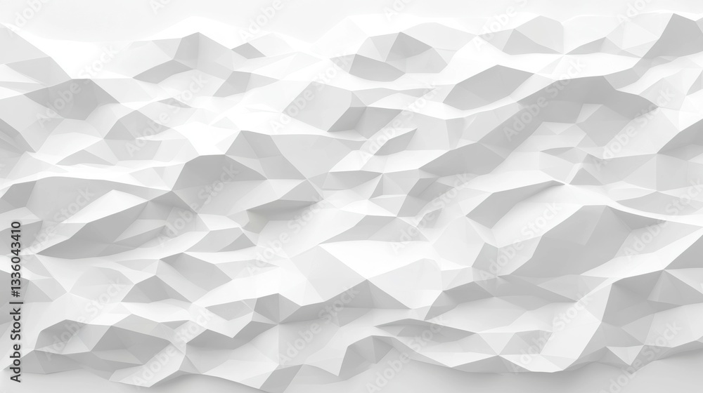 Poster a textured white surface with a complex, three-dimensional pattern.