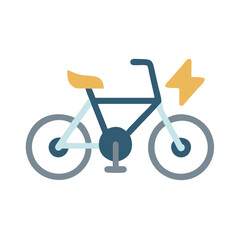 Electric bike with battery symbol
