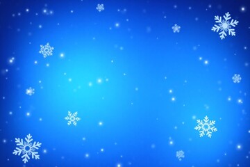 blue background with snowflakes and stars