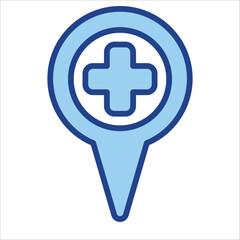 Obraz premium Map Location Icon Single Vector Collection 