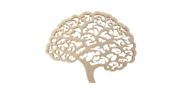 A stunning cut-out wooden tree showcases detailed branch patterns. This decorative piece adds a touch of nature-inspired elegance to interior spaces, enhancing the ambiance