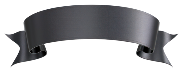 PNG  Elegant black ribbon banner illustration