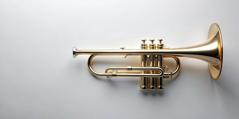 Obraz premium Aerial View of a Trumpet Mute on a White Background - Modern Conceptual Photography for Creative Projects and Designs