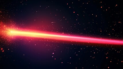 Fototapeta premium Mystical glowing beam of energy through space and cosmic dust, dark atmosphere