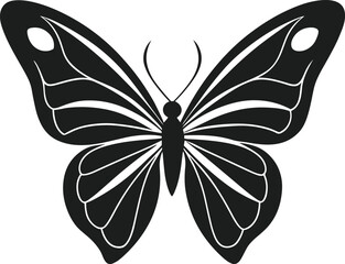 Elegant Butterfly Silhouette - Intricate Vector Illustration for Mother’s Day