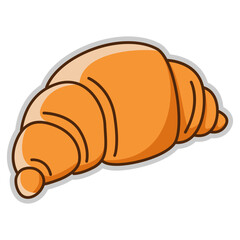 Cartoon Croissant Illustration