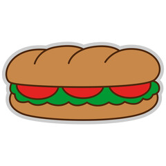 Cartoon Sandwich Illustration
