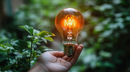 Energizing habits for reducing electricity consumption at home nature setting infographic style eco-friendly concept