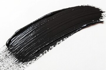Fototapeta premium Abstract Black Brushstroke Texture on White Background