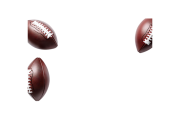 Football Action and Energy, Classic Game Balls, Dynamic Motion, and Explosive Impact in Motion on white background