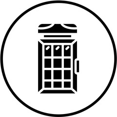 Vector Design Phone Booth Icon Style
