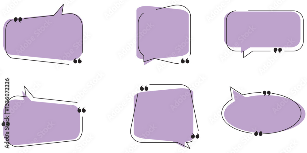Poster collection of speech bubbles. blank empty speak bubble, chatting or message box set.