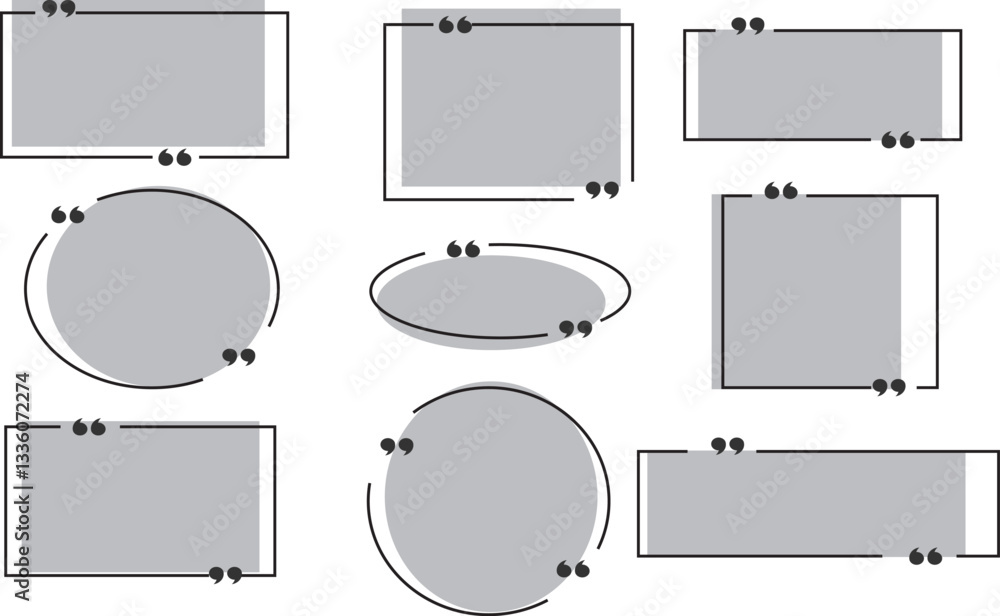 Poster collection of speech bubbles. blank empty speak bubble, chatting or message box set.