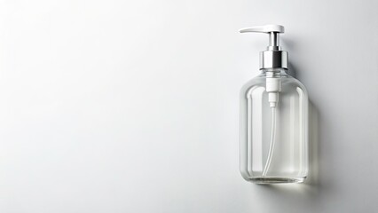 Luxury Glass Cleaner Dispenser, Minimalist Product Photography, Flat Lay, White Background, Cleaning Product