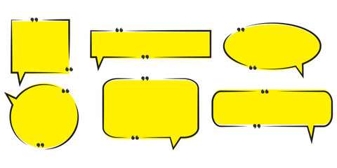 Obraz premium Quote icons set with realistic shadow. Discussion, quote, memo, or dialog popup on transparent background. 