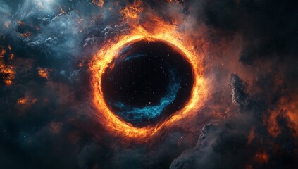 Fiery cosmic ring in turbulent space