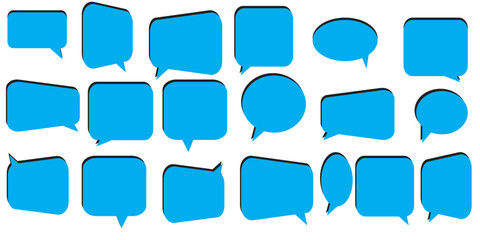 Obraz premium Quote box frame, big set. Quote text in speech bubble. Quote box icon. Blank template quote text info design boxes quotation bubble blog quotes symbols.