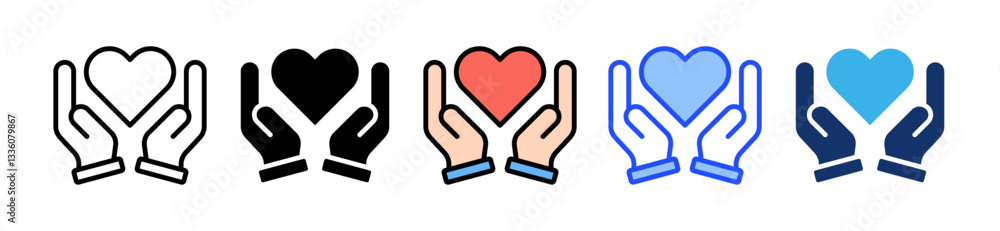 Poster loyalty icon set with multiple style collection