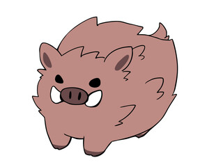 まるっこい イノシシ