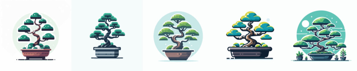 Vector of a bonsai plant.