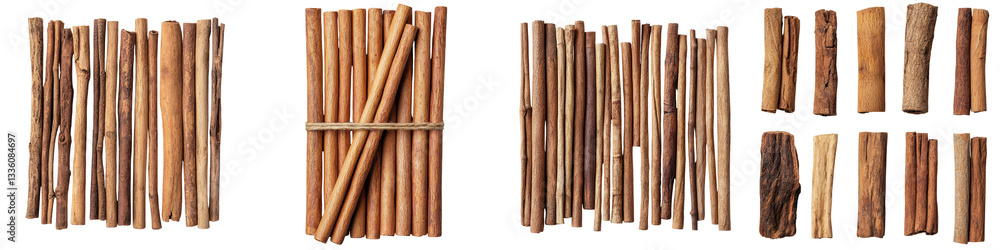 Poster a collection of various wooden sticks and logs bundled and stacked in a natural rustic texture creat