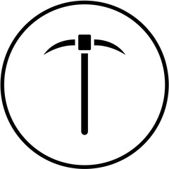 Vector Design Pickaxe Icon Style