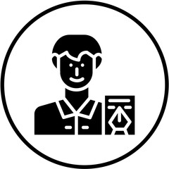 Vector Design Author Male Icon Style