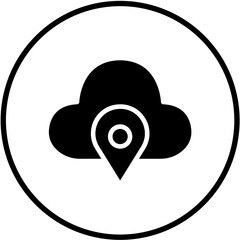 Vector Design Server Location Icon Style