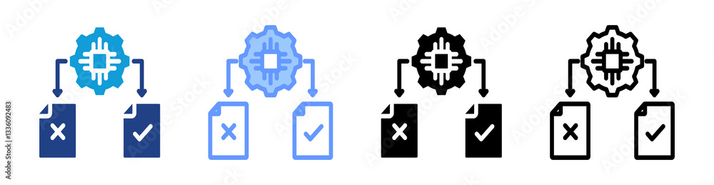 Aufkleber Reinforcement Learning icon set multiple style collection