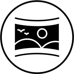 Vector Design Panoramic Icon Style