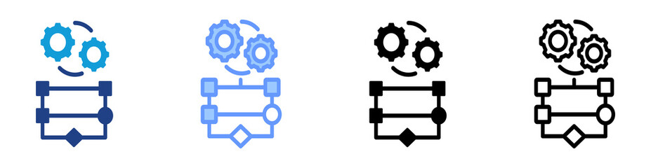 Evolutionary Algorithm icon set multiple style collection