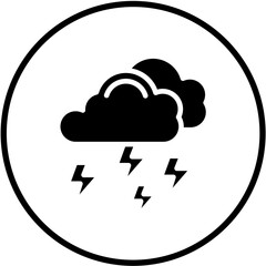 Vector Design Thunder Icon Style