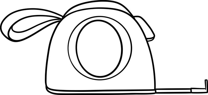 black and white tape measure clip art preview