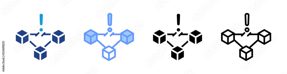 Aufkleber Byzantine Fault Tolerance icon set multiple style collection