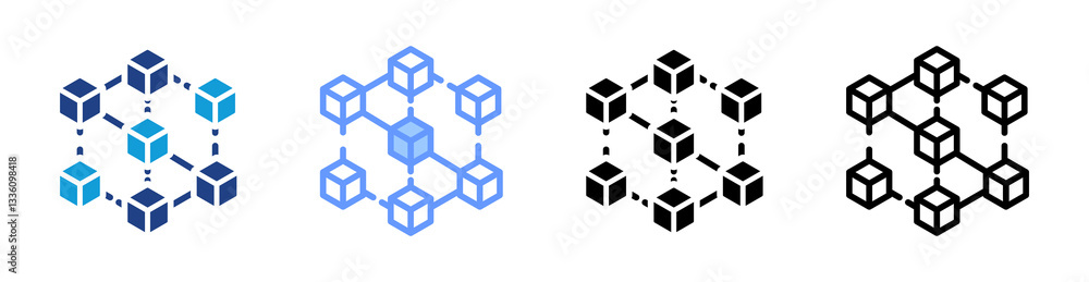 Poster Redundancy icon set multiple style collection