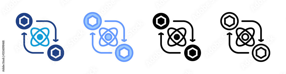 Poster Atomic Swap icon set multiple style collection