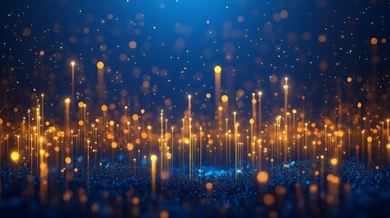 Naklejka premium Three American flags flying in the air with fireworks going off behind them. The background is a dark blue