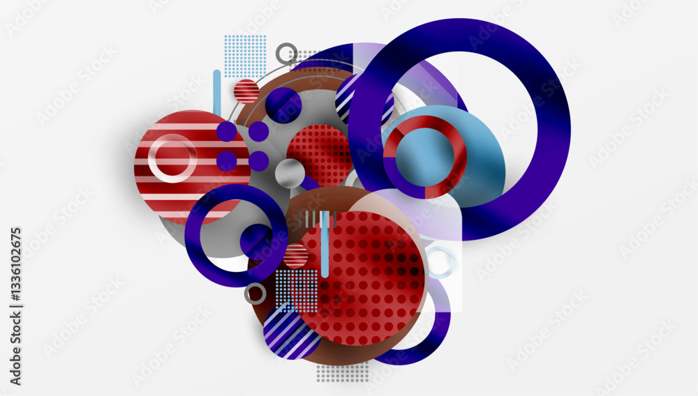 Poster abstract background - layered geometric shapes with smooth gradients and transparency
