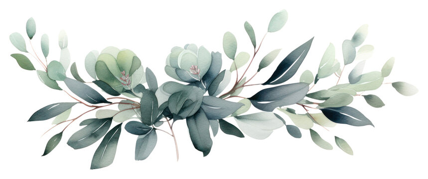 PNG  Elegant watercolor floral arrangement