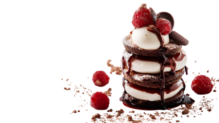 chocolate cake with coffee